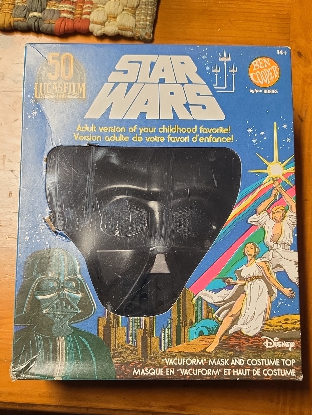 Sealed Star Wars Black Mask And Costume Top Vintage Style Packaging